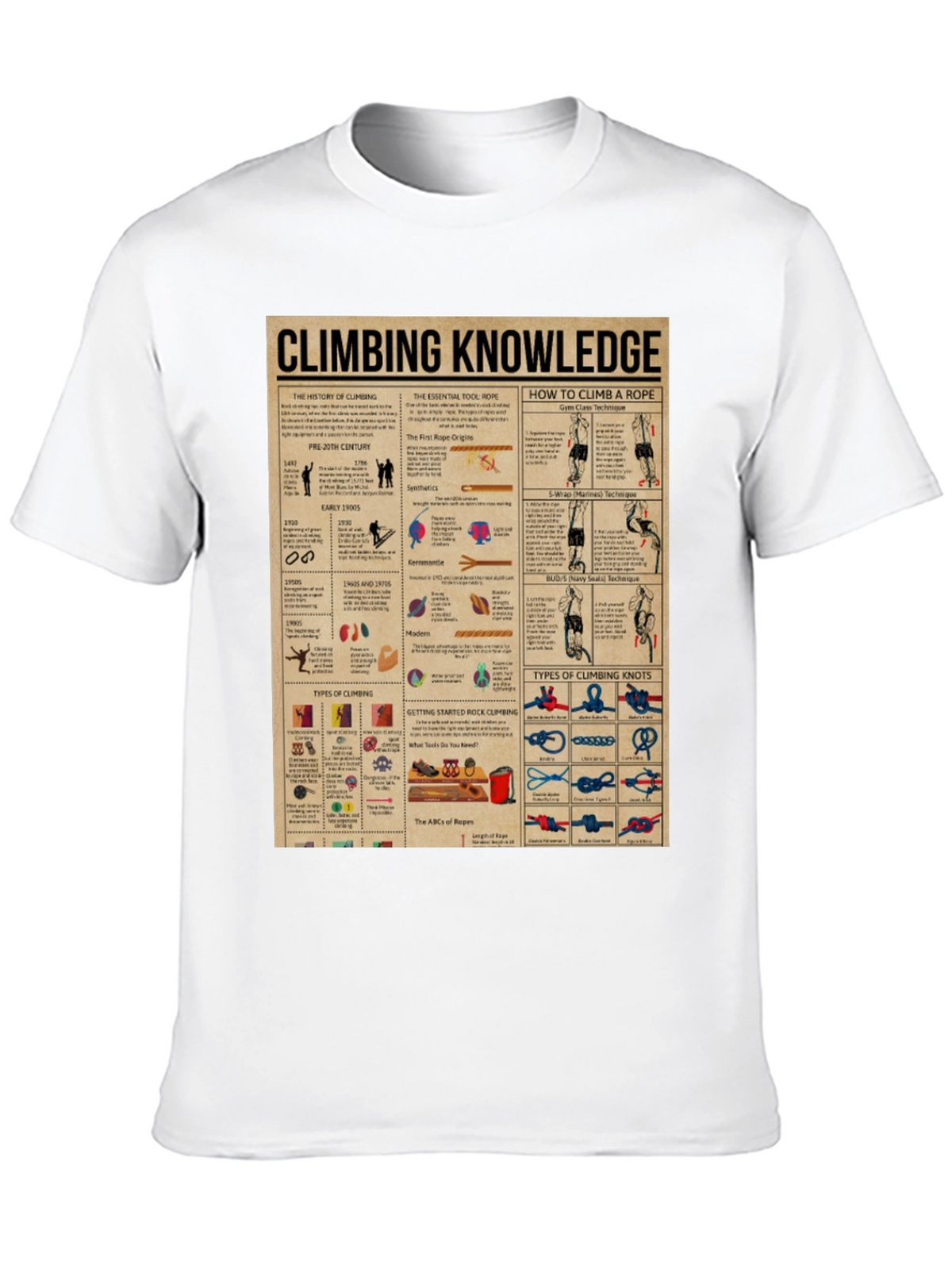 Climbing Knowledge Graphic T-Shirt