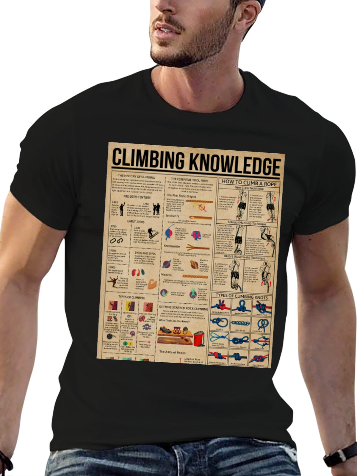 Climbing Knowledge Graphic T-Shirt