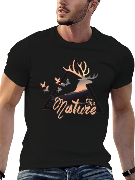 Nature Deer Graphic T-Shirt - Stylish Casual Wear