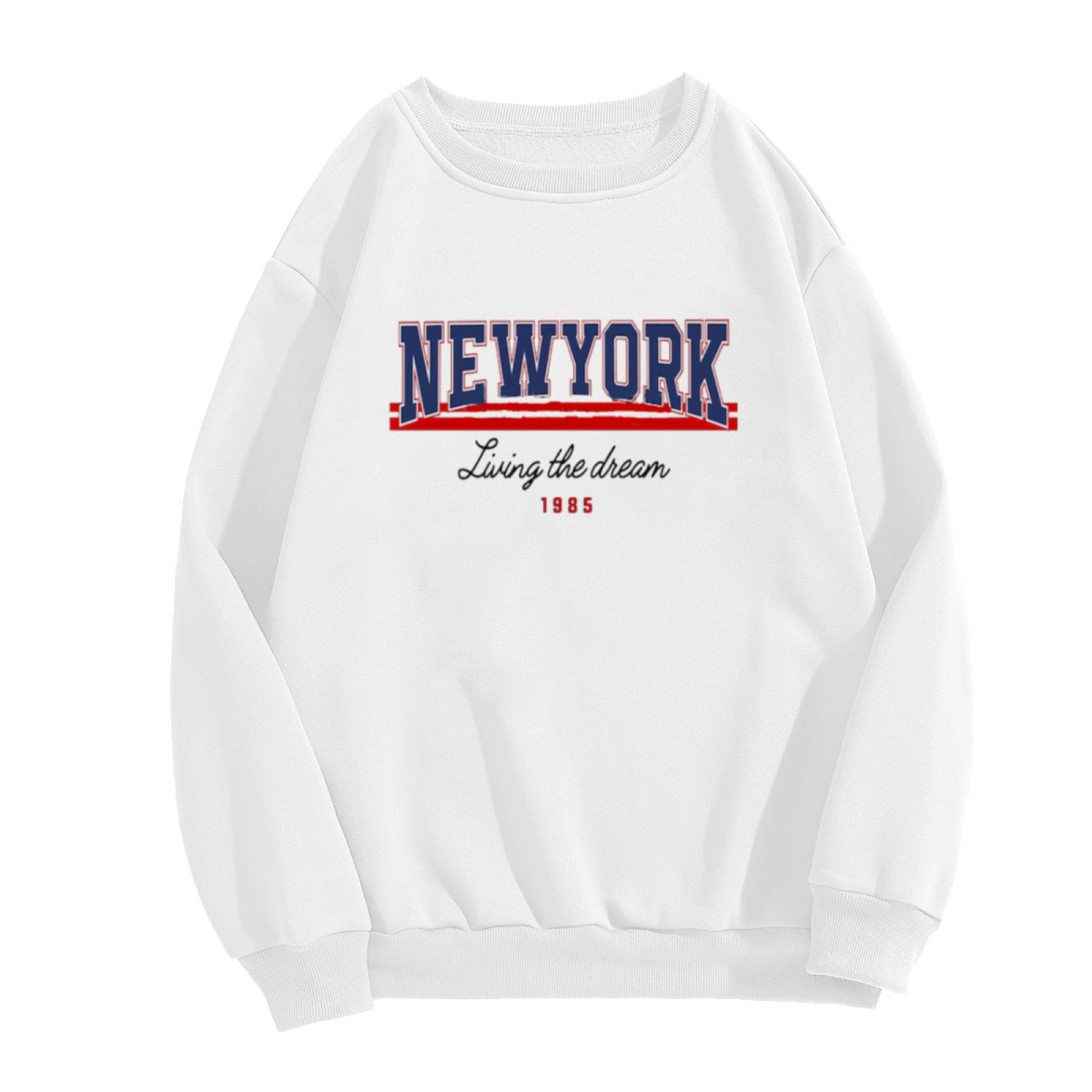 New York Living The Dream 1985 Varsity Crewneck Sweatshirt | Retro NYC Collegiate Pullover, 1985 Birthday Gift