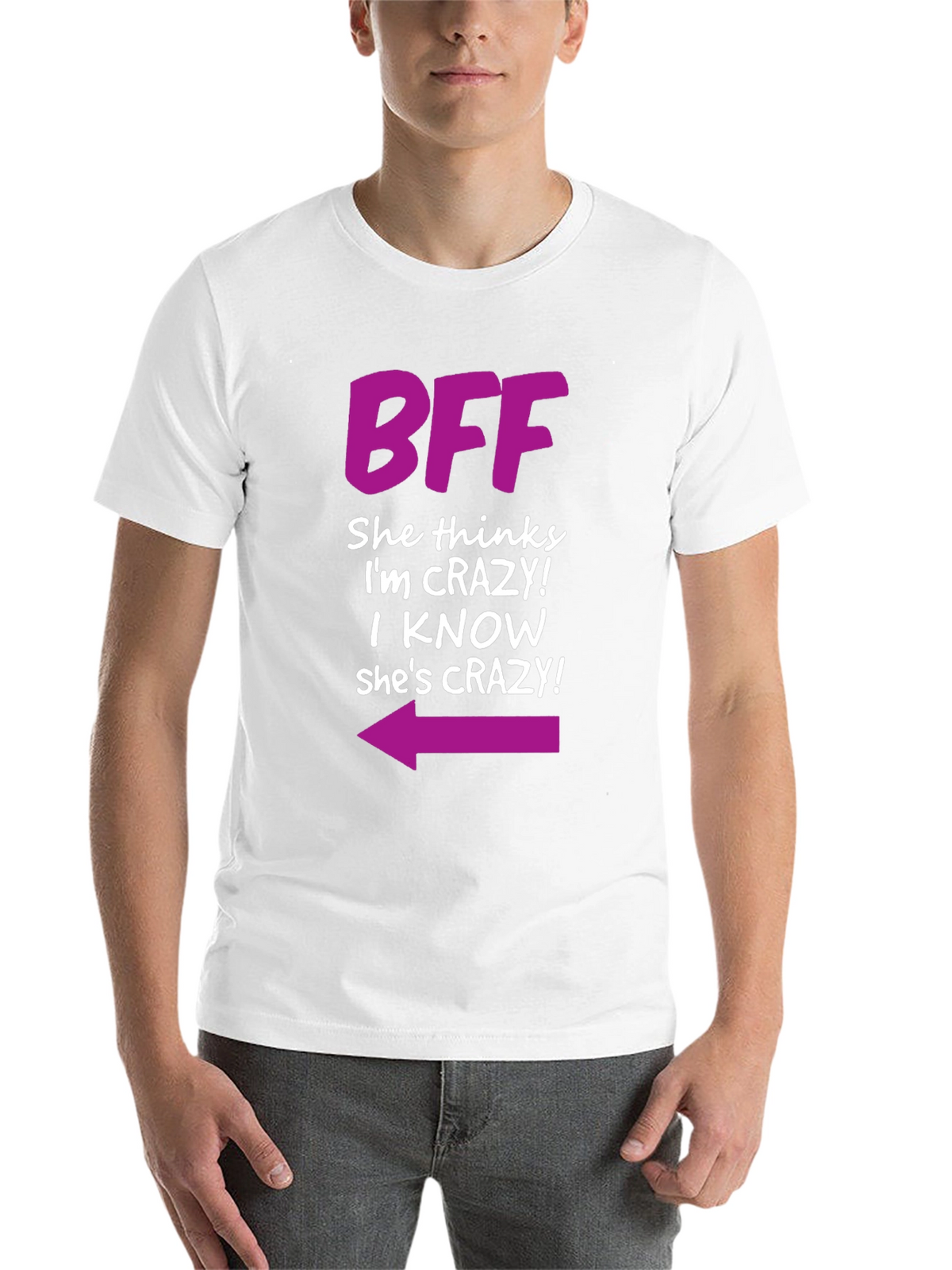 BFF Crazy Arrow Graphic Tee - Best Friend T-Shirt