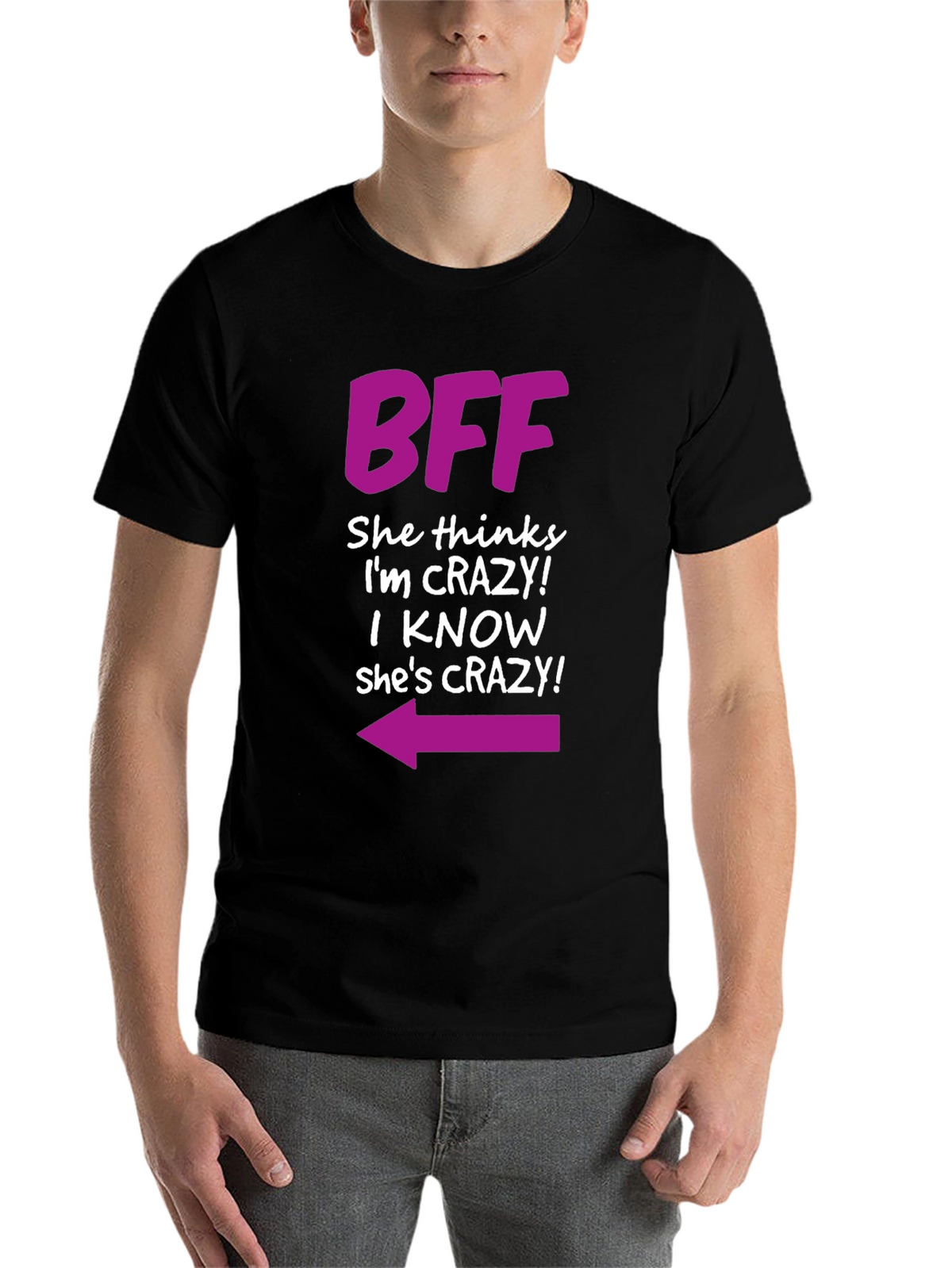 BFF Crazy Arrow Graphic Tee - Best Friend T-Shirt
