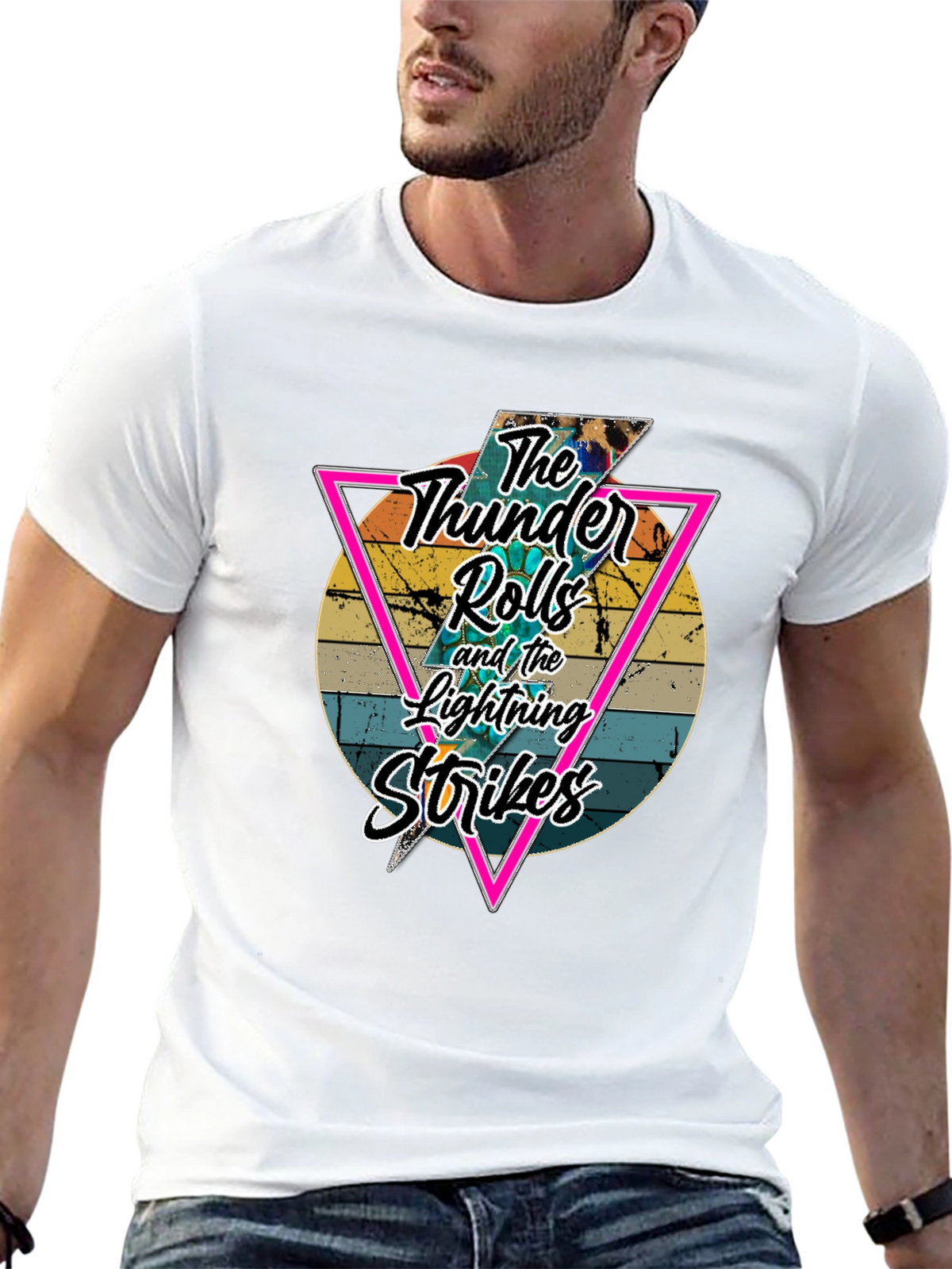 Retro Thunder Rolls Graphic T-Shirt