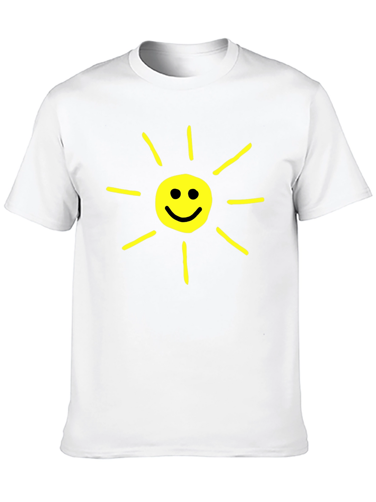 Happy Sunshine Graphic T-Shirt - Black Crew Neck