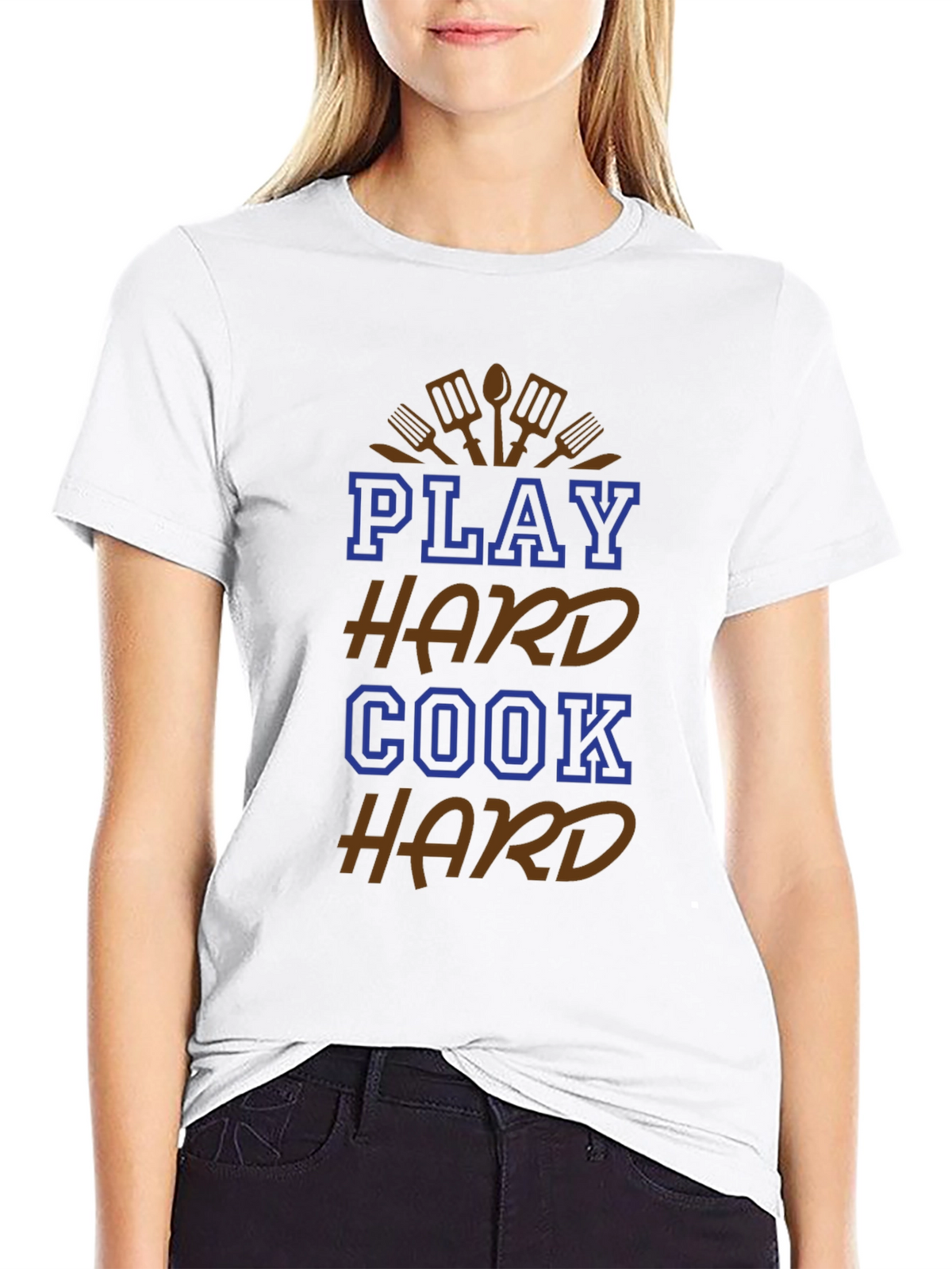 Play Hard Cook Hard Graphic T-Shirt
