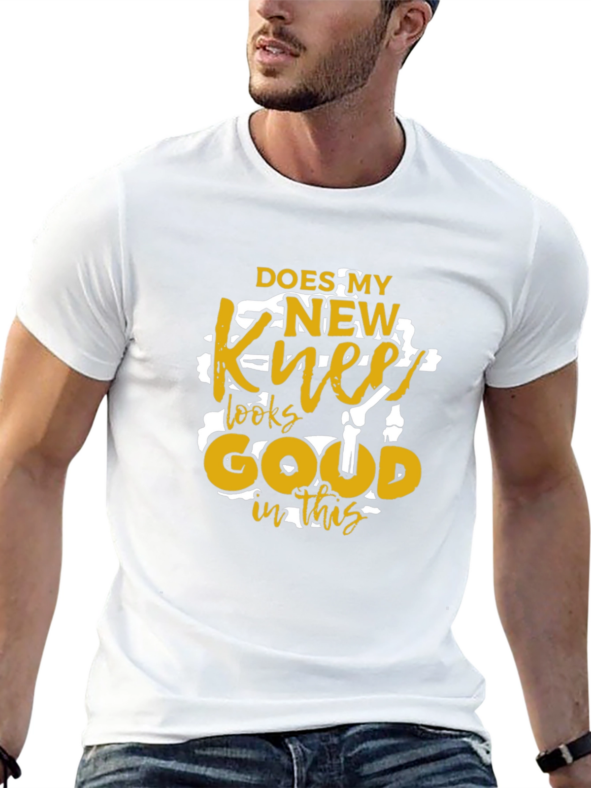 New Knee Funny Graphic T-Shirt