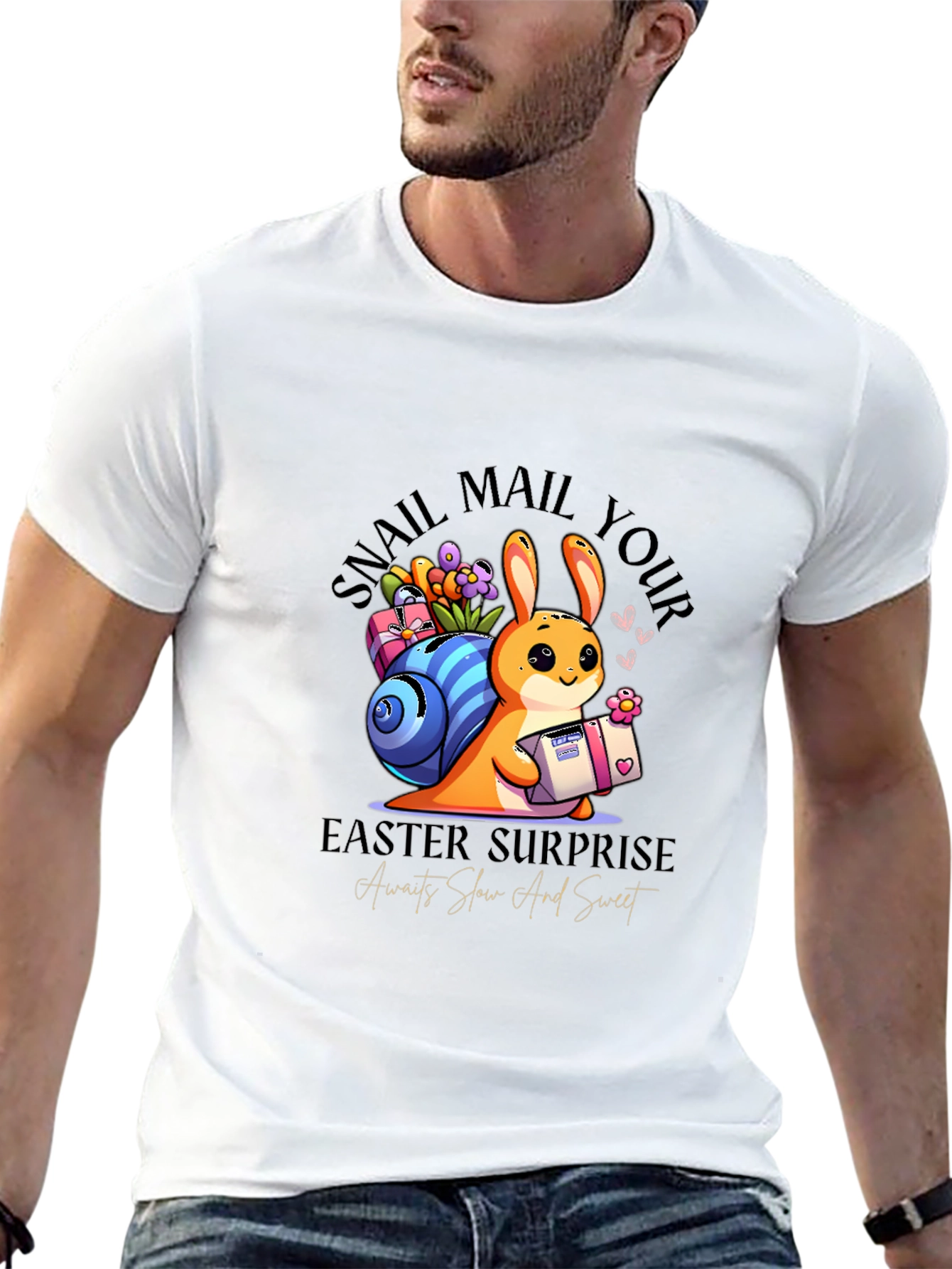 Easter Snail Mail Bunny T-Shirt