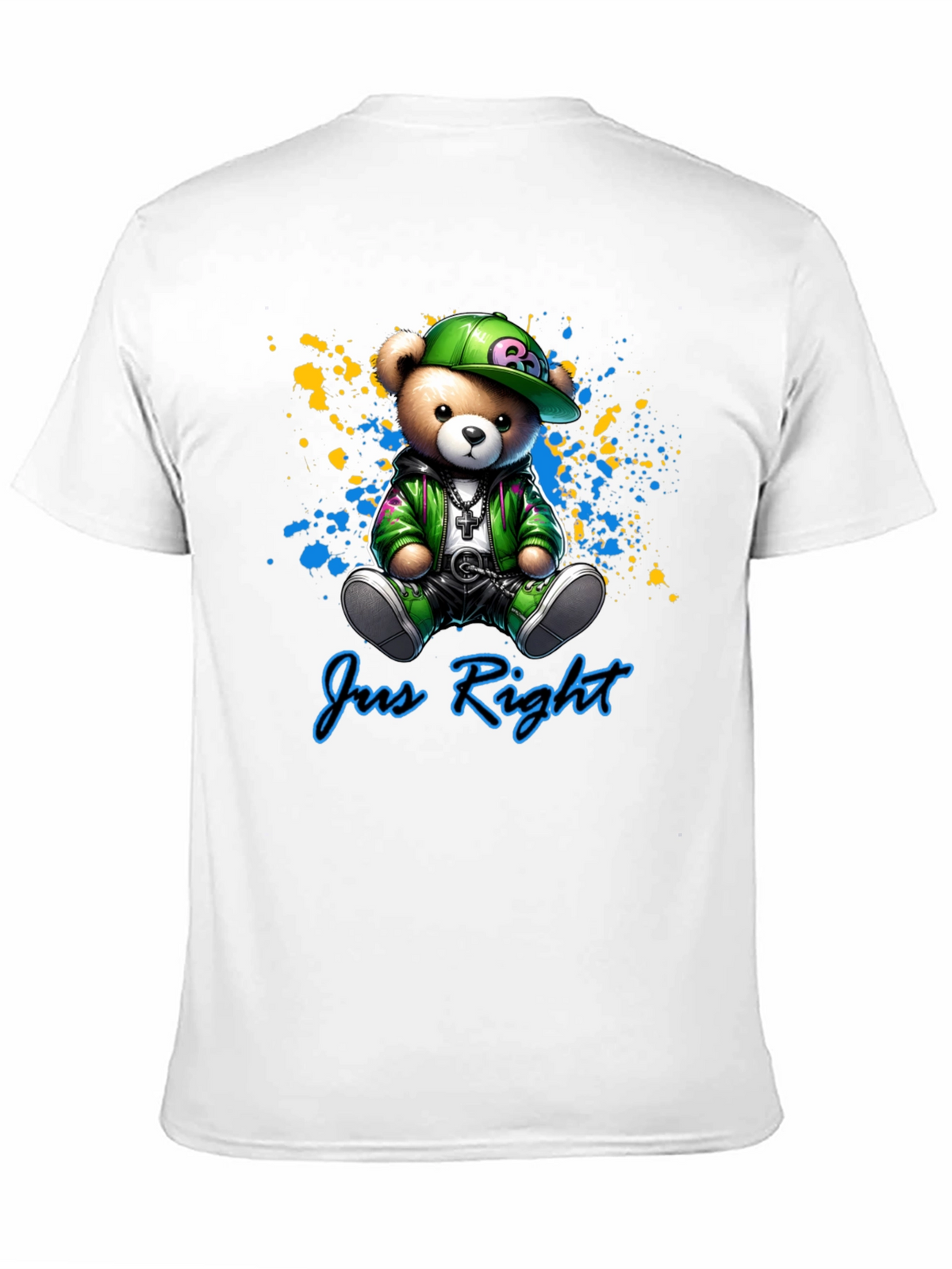 Jus Right Teddy Bear Graphic T-Shirt