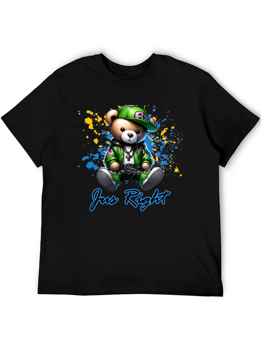 Jus Right Teddy Bear Graphic T-Shirt