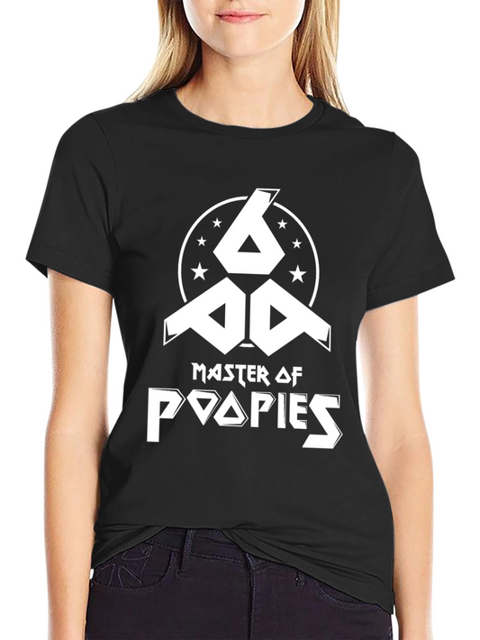Master of Poopies Funny Graphic T-Shirt