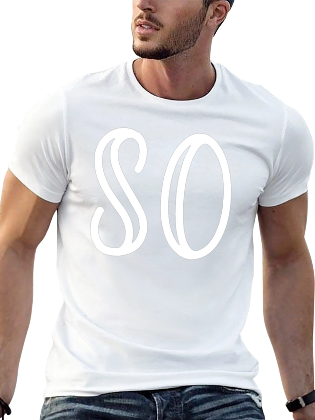 Stylish SO Graphic Black T-Shirt