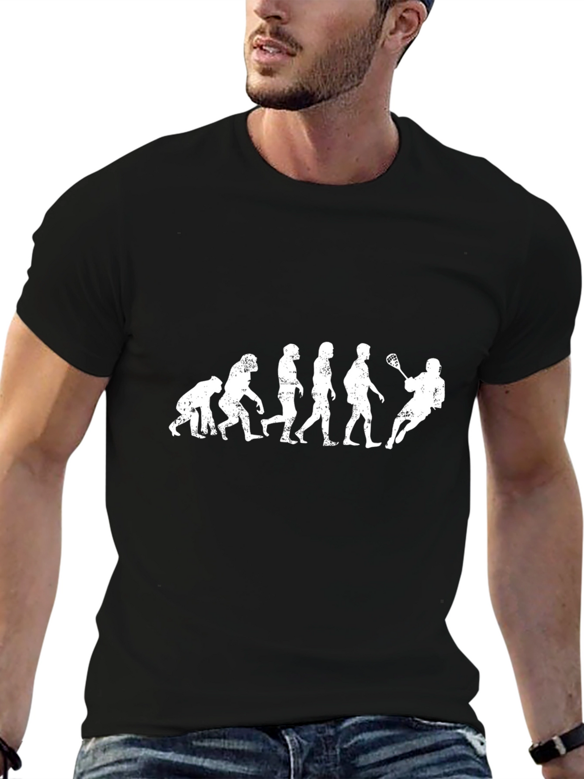 Lacrosse Evolution T-Shirt - Funny Sports Tee