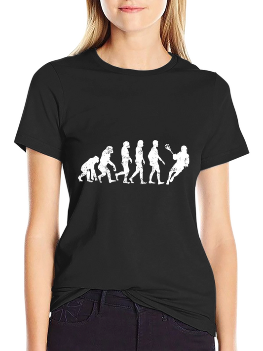 Lacrosse Evolution T-Shirt - Funny Sports Tee