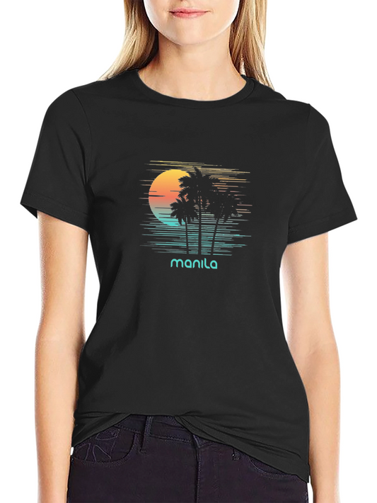 Manila Retro Sunset T-Shirt - Island Vibes