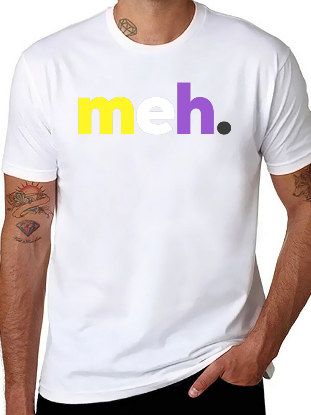 Meh Graphic Tee - Casual Cotton T-Shirt