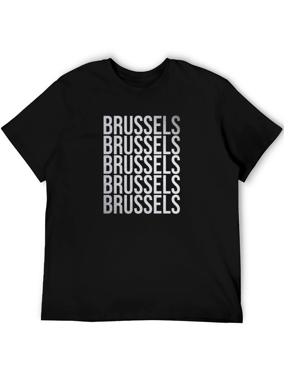Brussels Text Graphic T-Shirt - Black