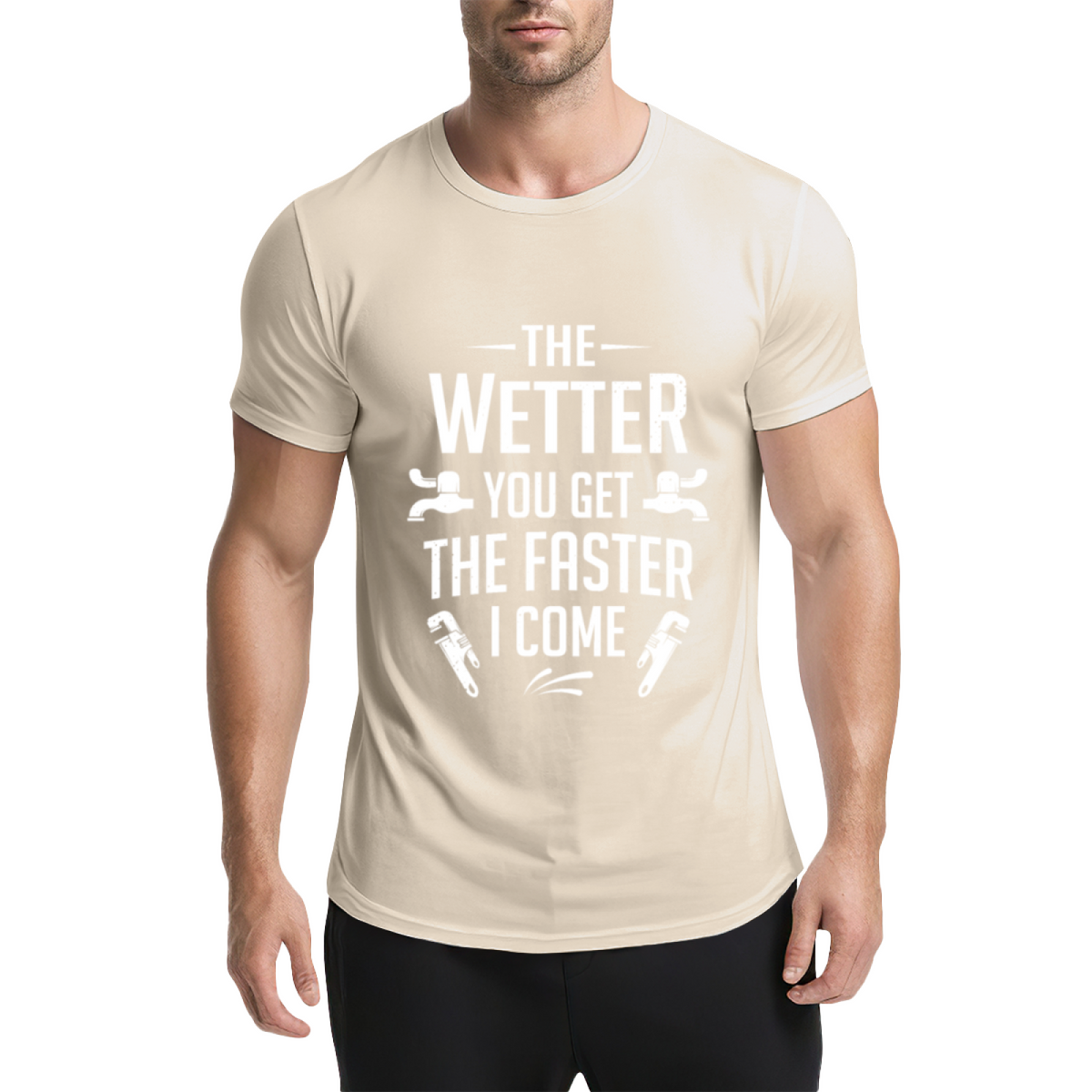 Funny Plumber Pun The Wetter You Get The Faster I Come Tee