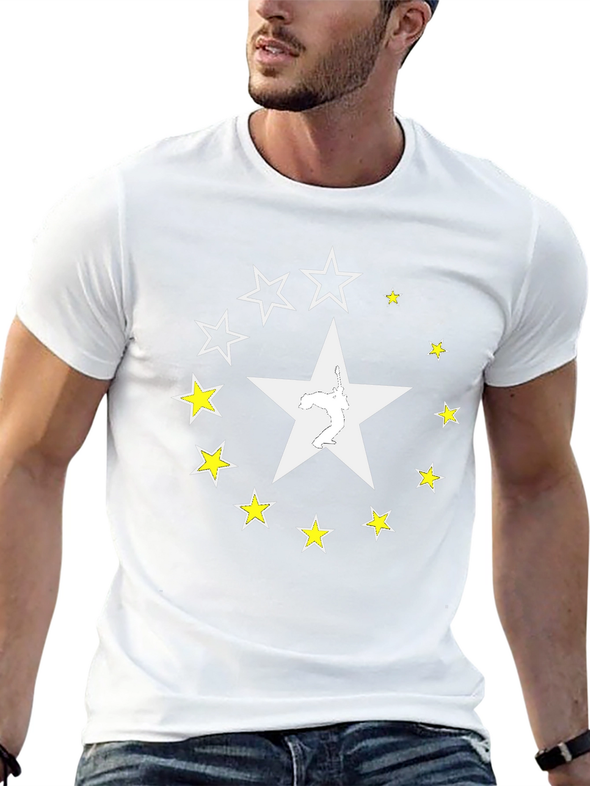Star Circle Black T-Shirt