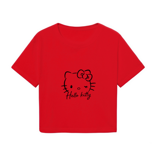 Playful Pochacco Little Bee Casual Crop Tee