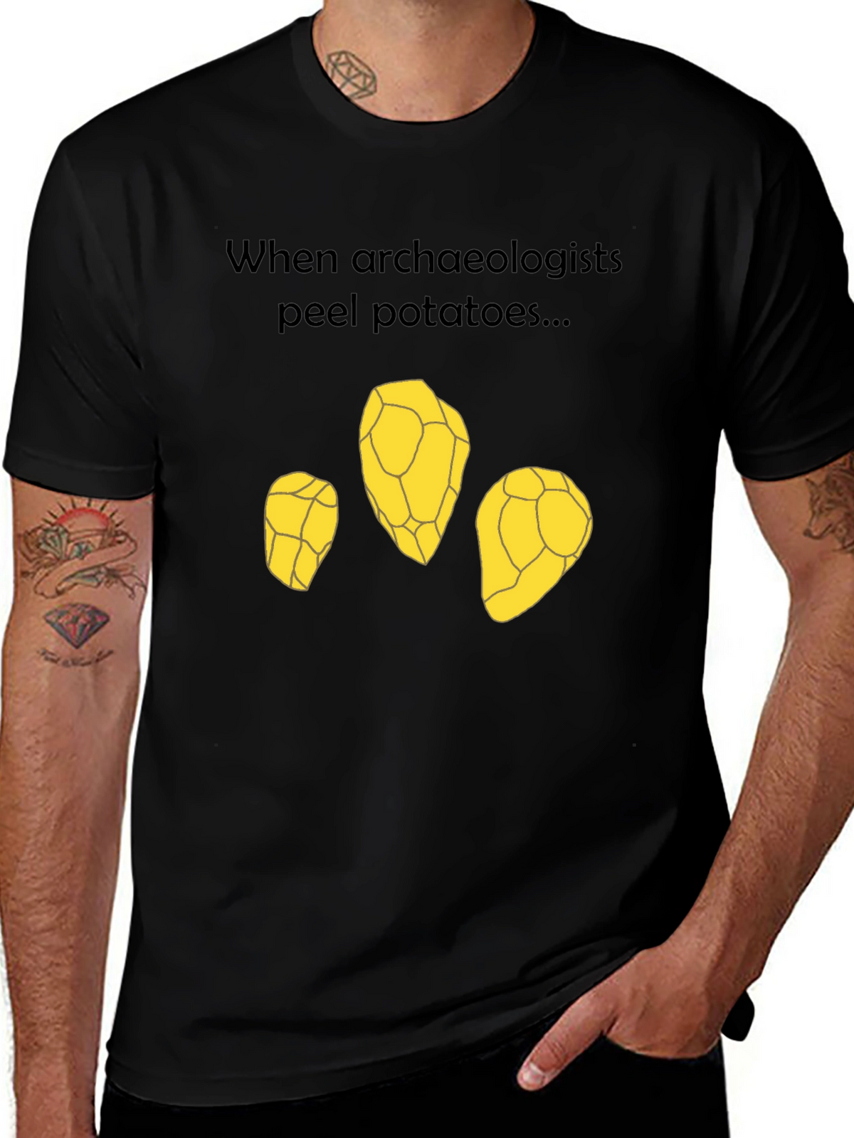 Archaeologist Potato Peel T-Shirt - Funny Archeology Tee