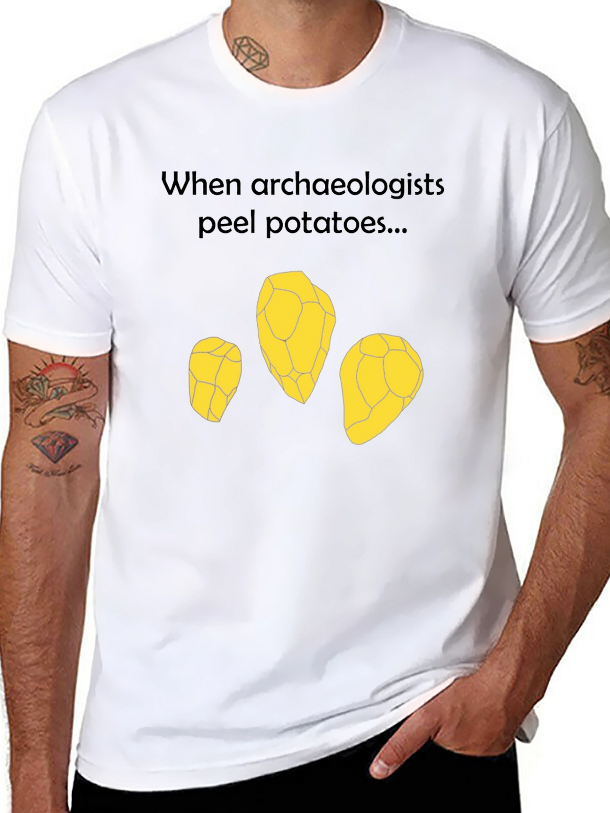 Archaeologist Potato Peel T-Shirt - Funny Archeology Tee