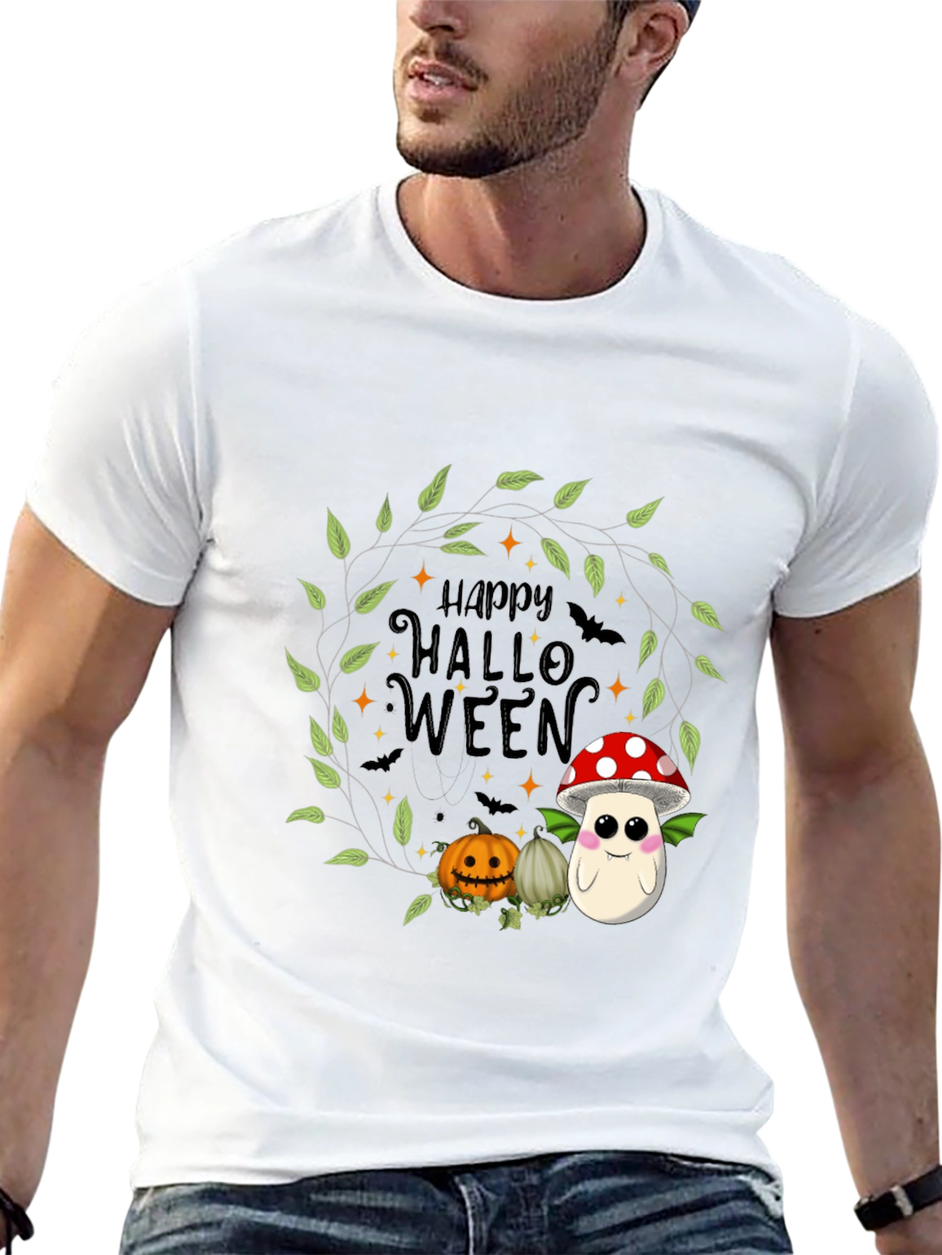 Happy Halloween Mushroom Graphic Tee