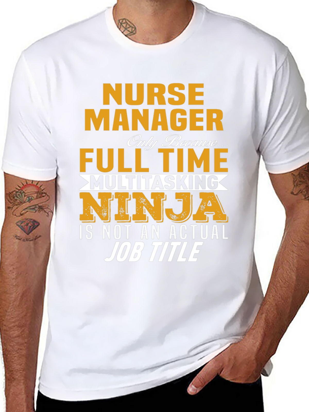 Nurse Manager T-Shirt - Full Time Ninja Graphic Tee
