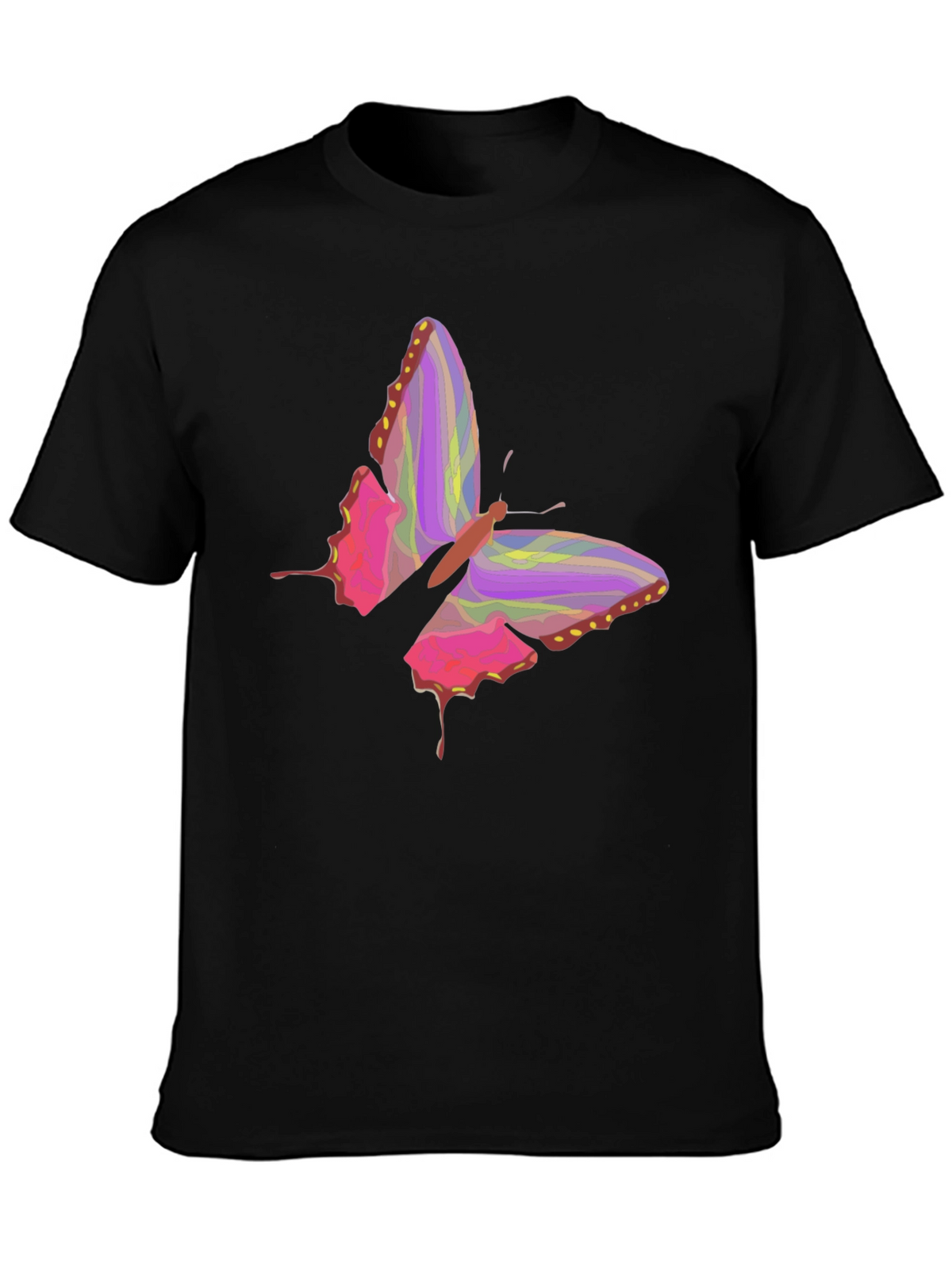 Butterfly Graphic Black T-Shirt