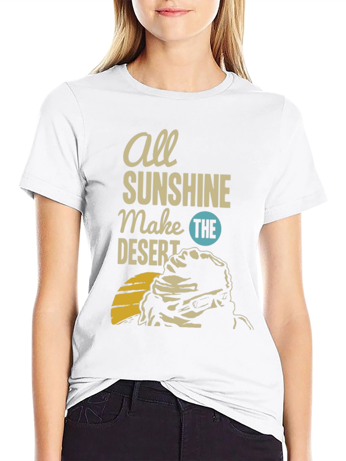 Desert Sunshine Graphic Tee - Mens Black T-Shirt