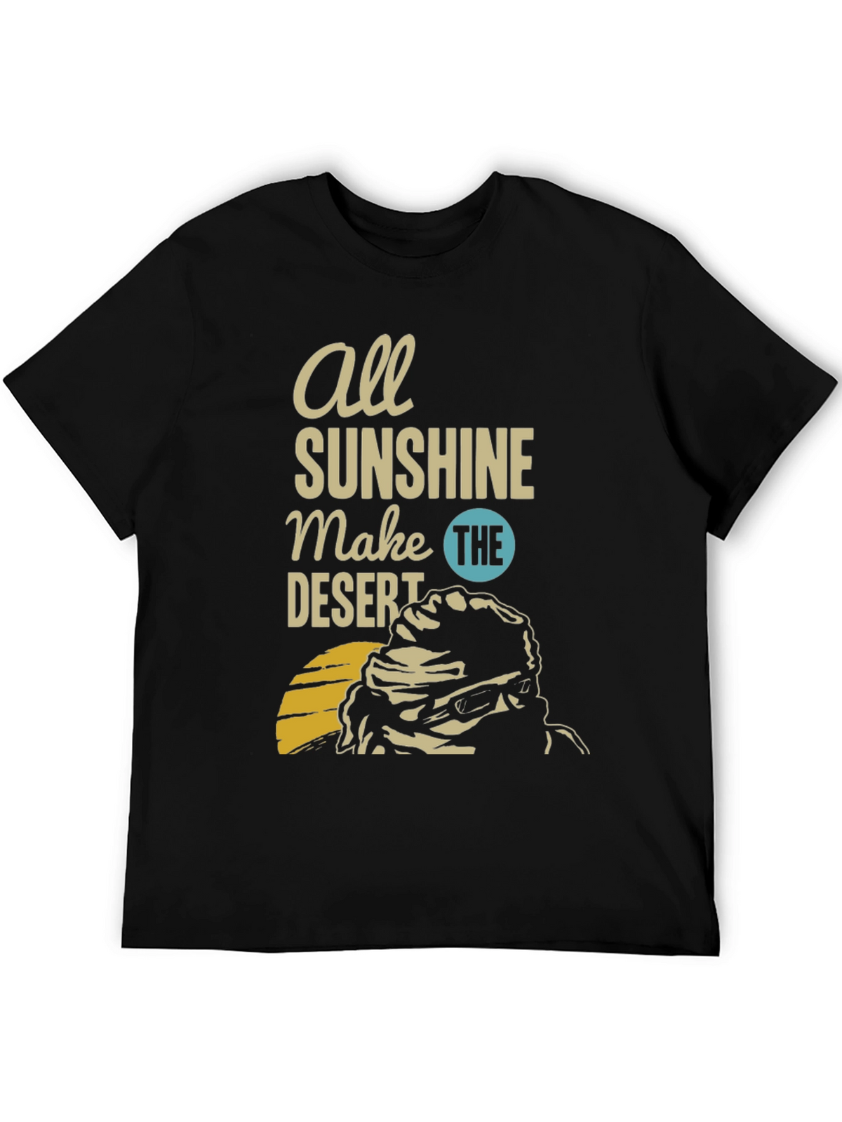 Desert Sunshine Graphic Tee - Mens Black T-Shirt