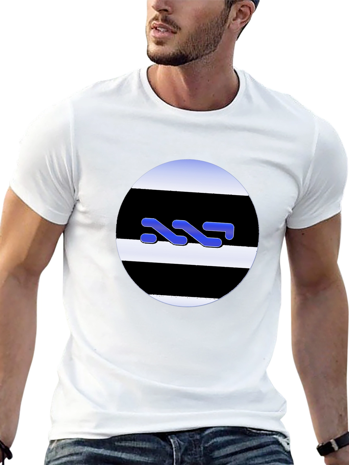 Abstract Graphic Black T-Shirt - Stylish Casual Wear