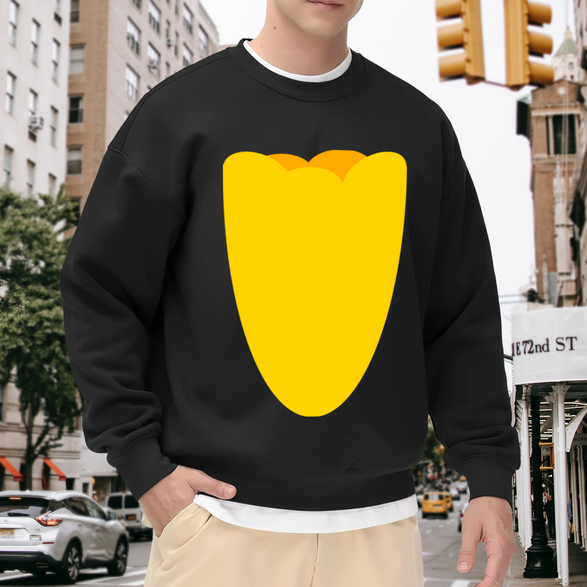 Dumb Pop Art Word Crewneck Sweatshirt, Minimalist Typography Pullover, Ironic Funny Gift