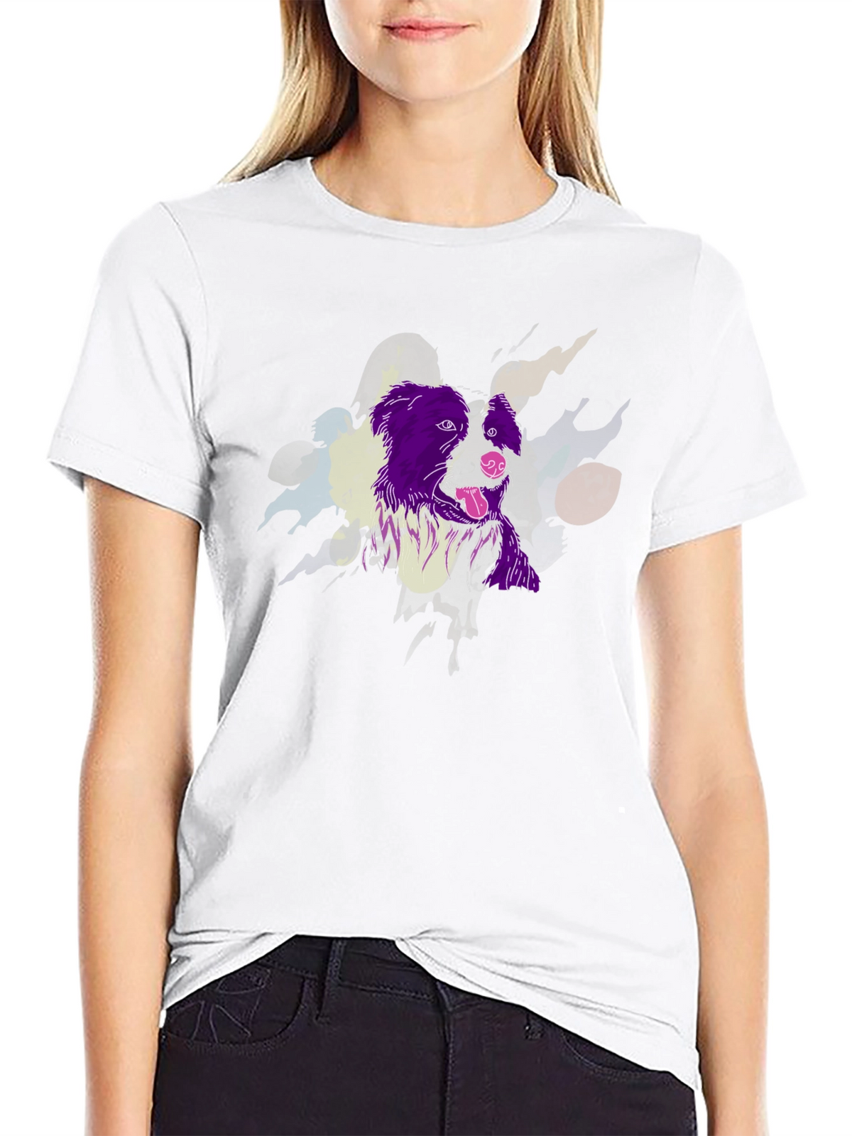 Dog Graphic Tee - Unique Artistic Design