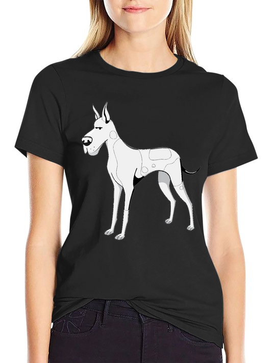 Dog Graphic Tee - Black Cotton T-Shirt