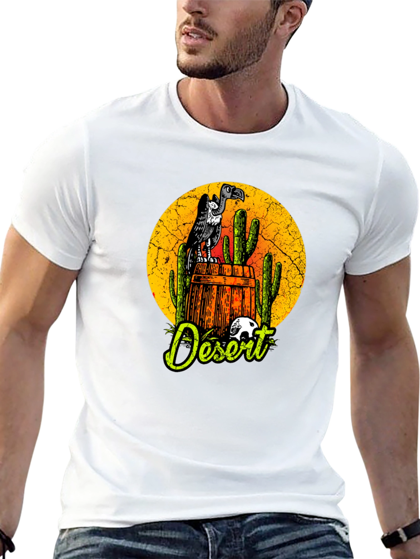 Desert Vulture Graphic Tee - Mens Black T-Shirt