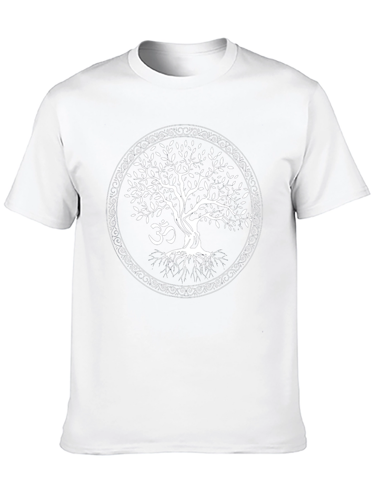 Tree of Life Om Symbol Black T-Shirt