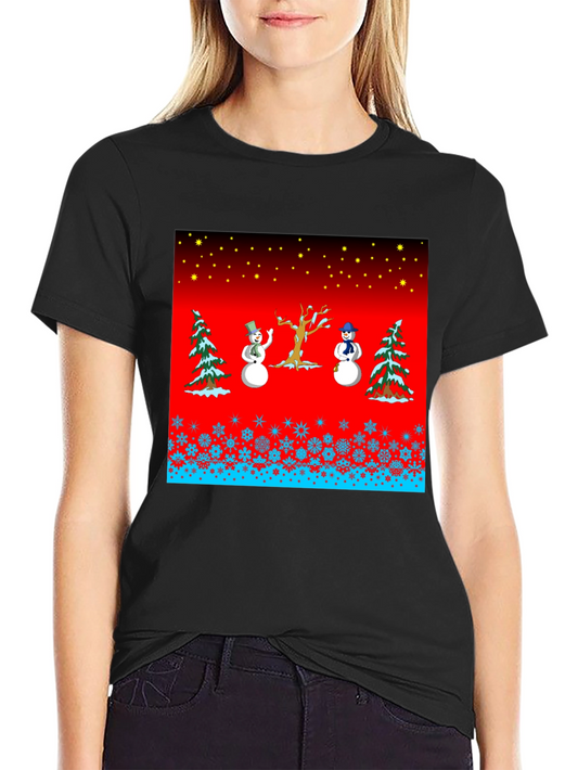 Festive Winter Snowman Graphic Tee