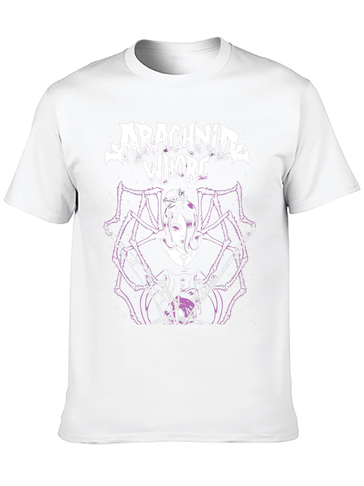 Arachnid Whore Graphic Tee - Black Cotton T-Shirt
