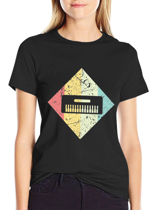Retro Keyboard T-Shirt - Music Lover Tee
