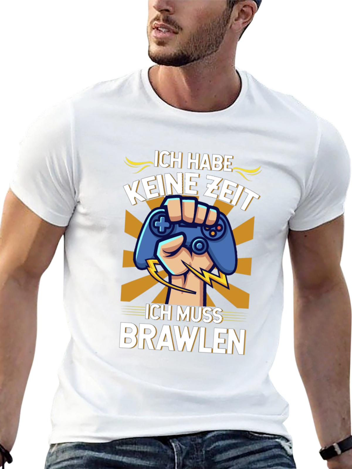 Ich Muss Brawlen Gamer T-Shirt - Black
