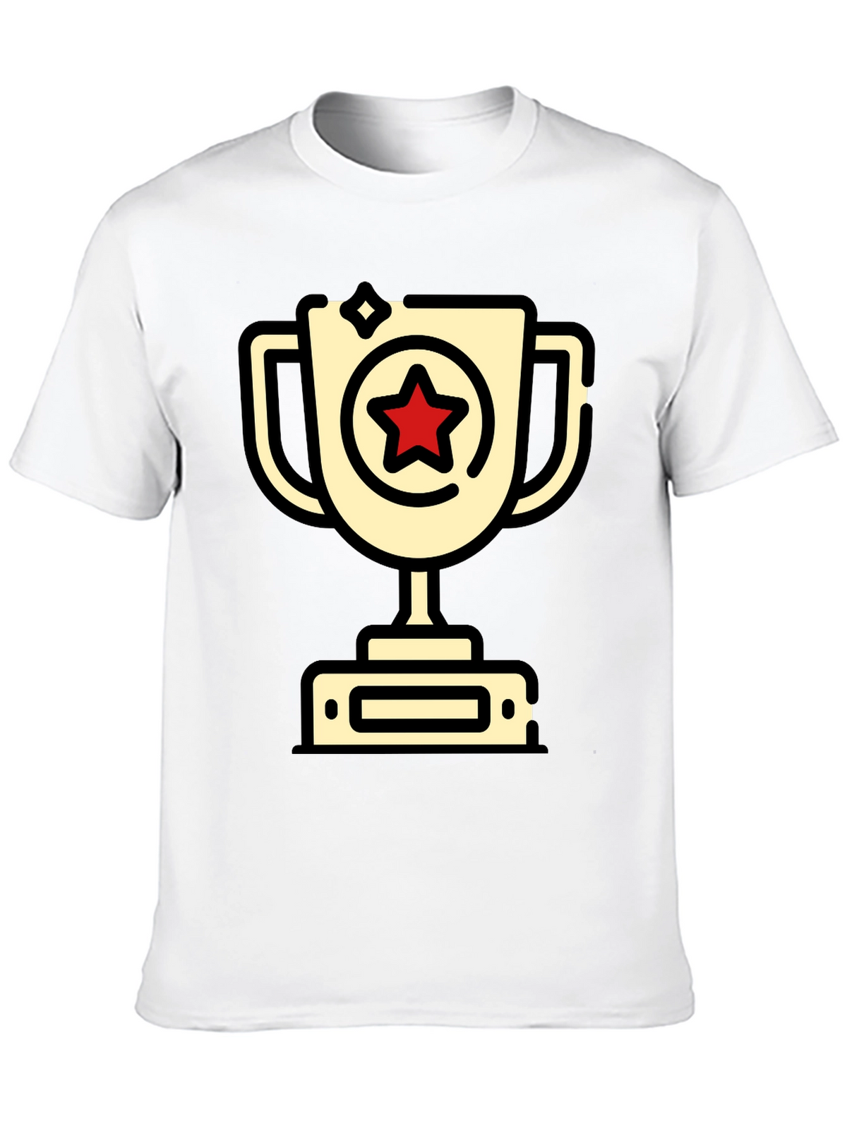 Winners Trophy T-Shirt - Champion Star Design