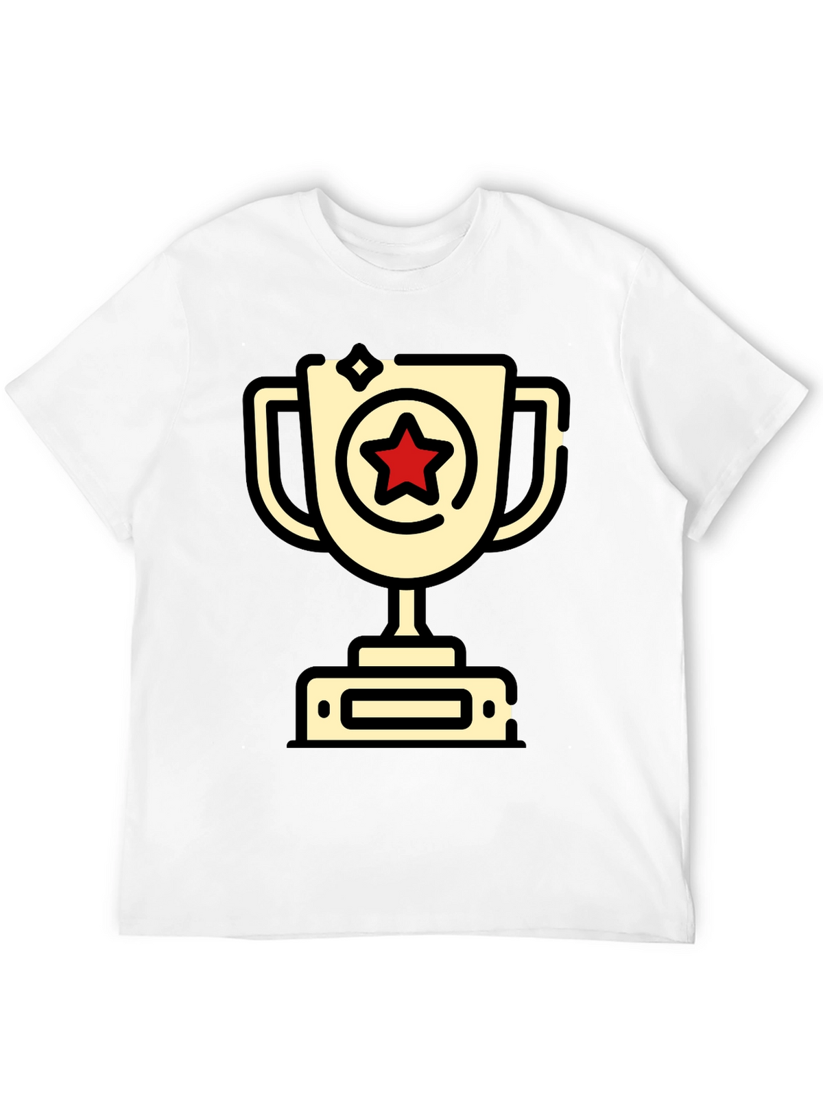 Winners Trophy T-Shirt - Champion Star Design