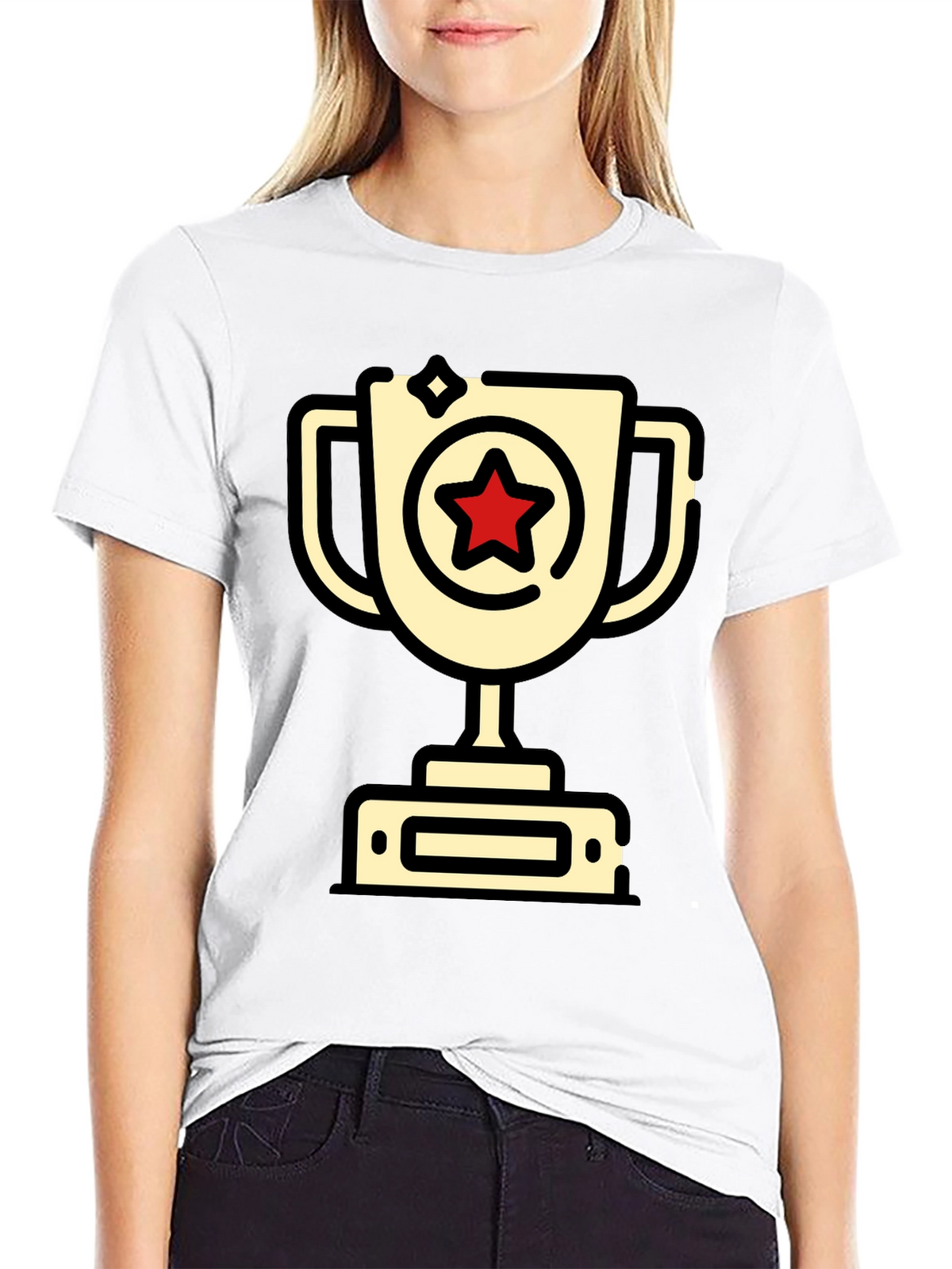 Winners Trophy T-Shirt - Champion Star Design