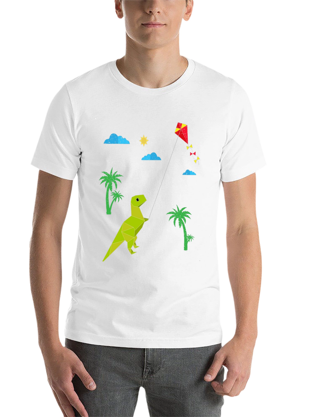 Dino Kite T-Shirt: Stylish Black Tee