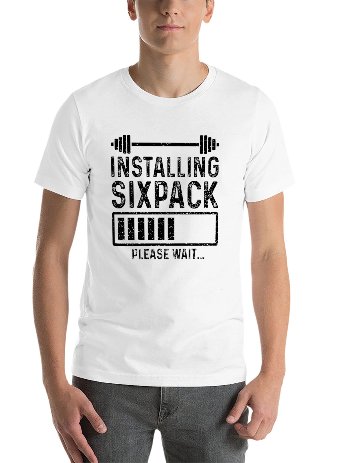 Installing Sixpack Funny Gym T-Shirt