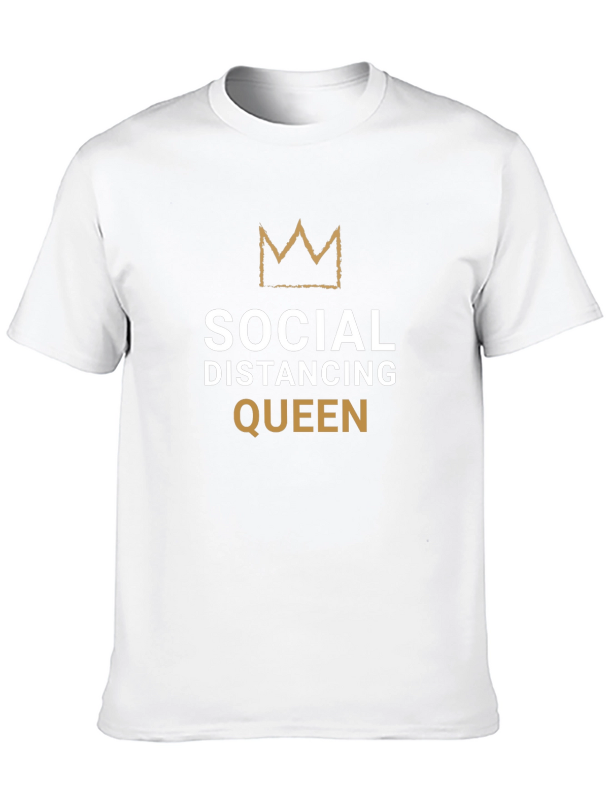 Social Distancing Queen Black T-Shirt