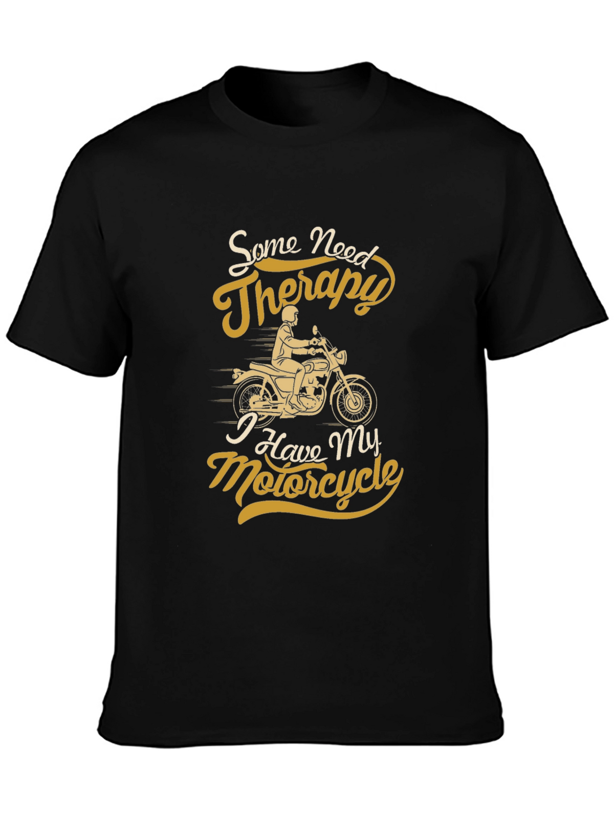 Motorcycle Therapy Graphic Tee - Black