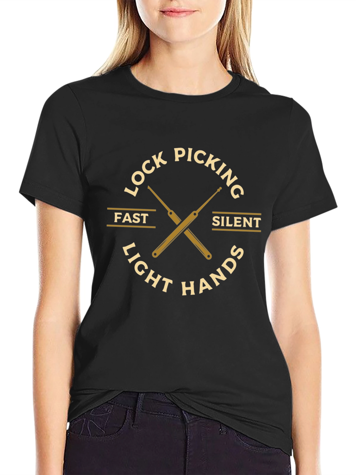 Lock Picking Fast Silent Light Hands Graphic Tee
