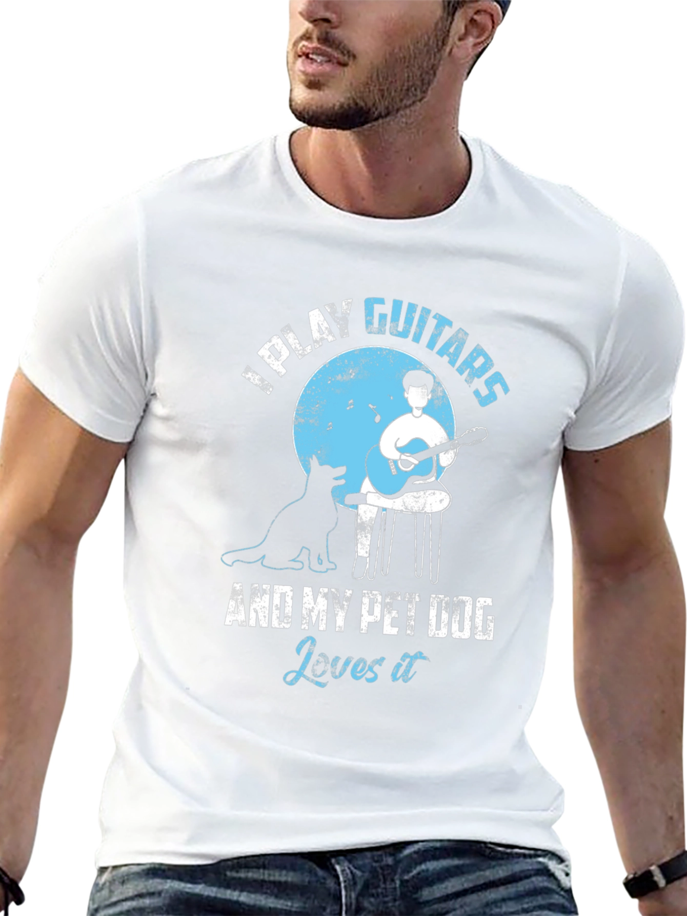 I Play Guitars & My Pet Dog T-Shirt