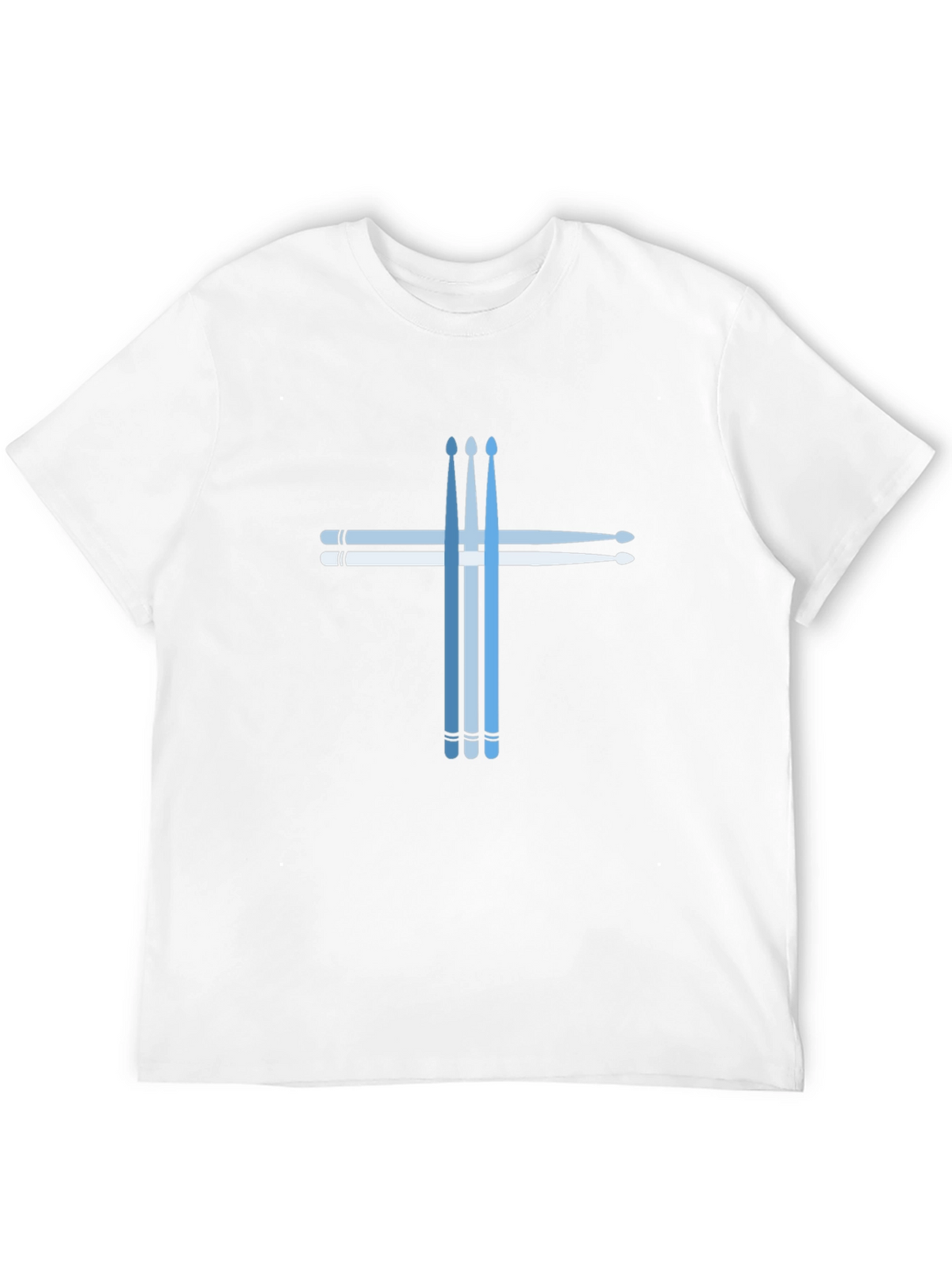 Drumstick Cross Graphic Tee - Black Cotton T-Shirt